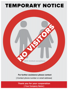No Visitor Sign