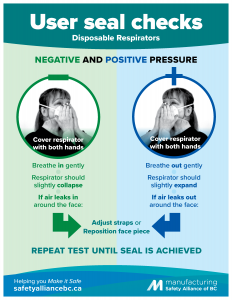 Disposable Respirator Seal Check Poster