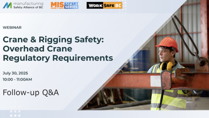 Improperly Rigged Load Rigging - Manufacturing Safety Alliance of BC (2026) - Manufacturing ...